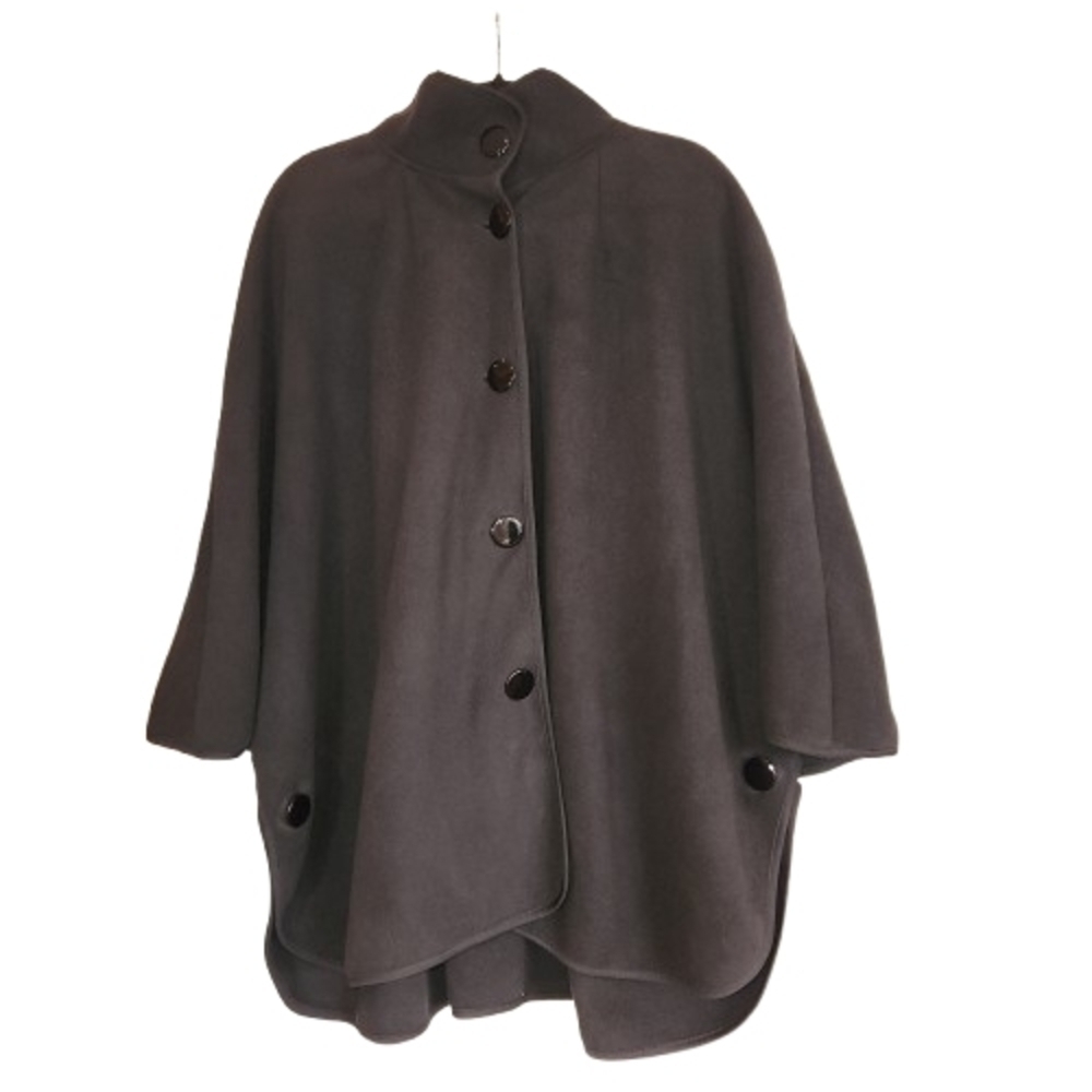 Fenn Wright Manson Size 3X Black Funnel Neck Cape/Poncho Classic Minimalist Soft - Picture 9 of 9